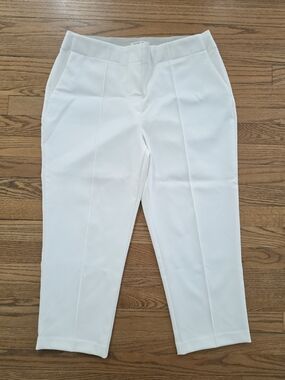 Rachel Zoe White Curvy Capri Pants Size 12